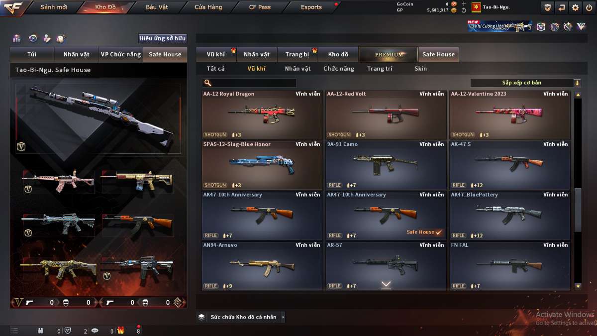 shop acc cf uy tin gia re